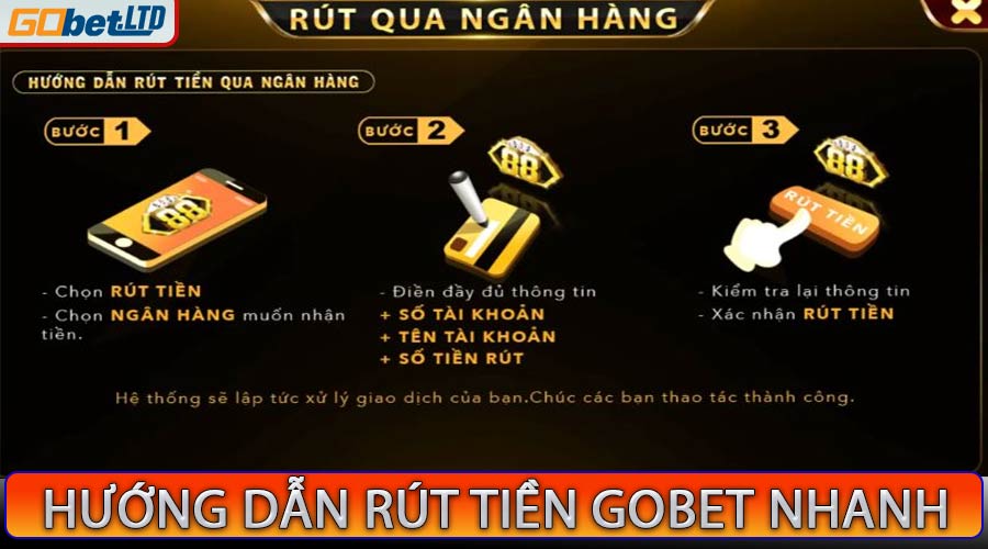 Hướng dẫn chi tiết cách rút tiền từ sòng bạc Gobet